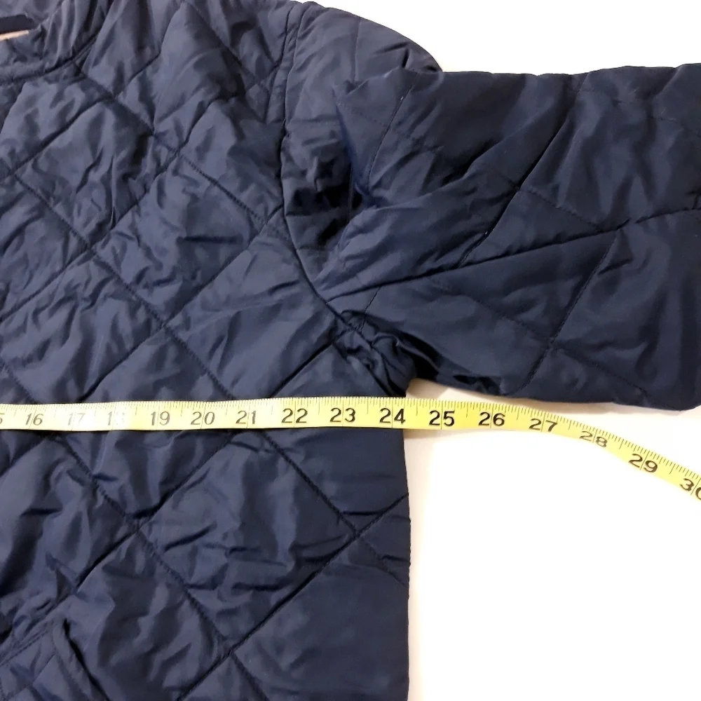 J.Crew Authentic Outewear New York Quilted Blue Jacket Lightweight Size XL